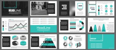 iş Infographics afiş kümesi