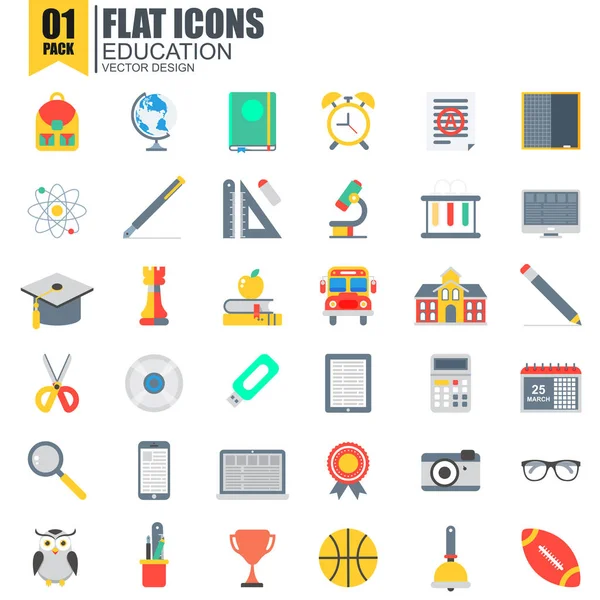 Conjunto de ícones de educação —  Vetores de Stock
