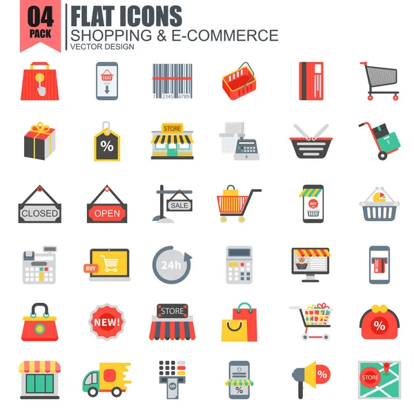 Shopping icons set — Stock Vector