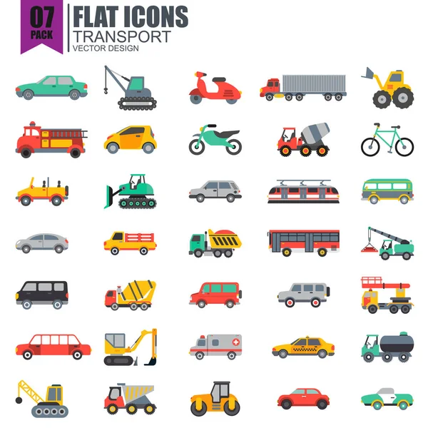 Conjunto de iconos de transporte — Vector de stock