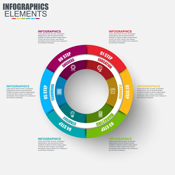 Iş infographics şablonu — Stok Vektör