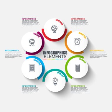 iş infographics şablonu