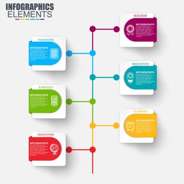 iş infographics şablonu