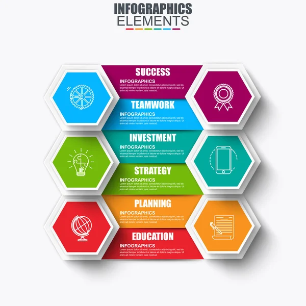 Iş infographics şablonu — Stok Vektör