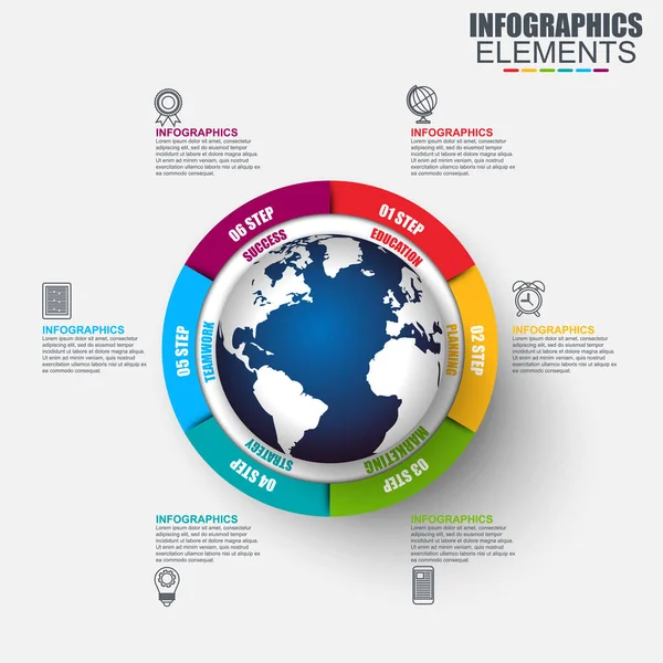 ビジネス infographics テンプレート — ストックベクタ