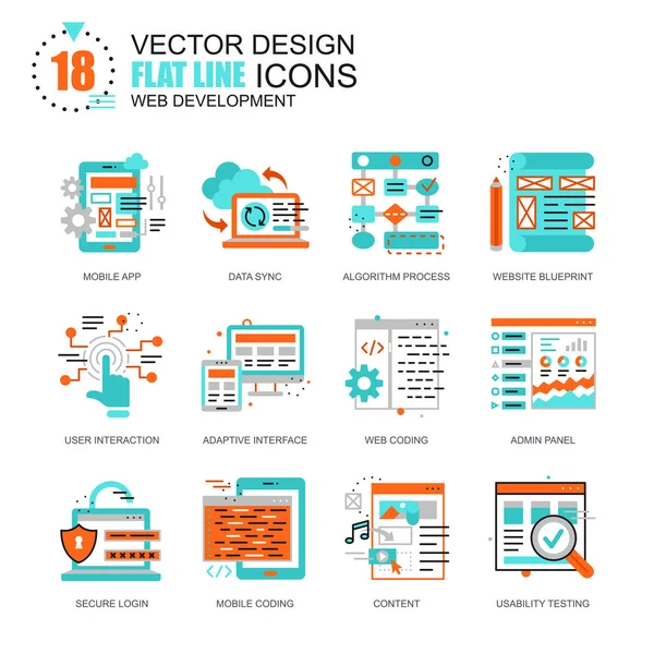 Conjunto de iconos de diseño web — Vector de stock