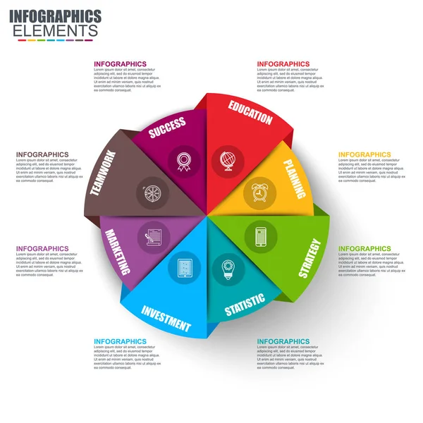 Modèle d'infographie d'entreprise — Image vectorielle