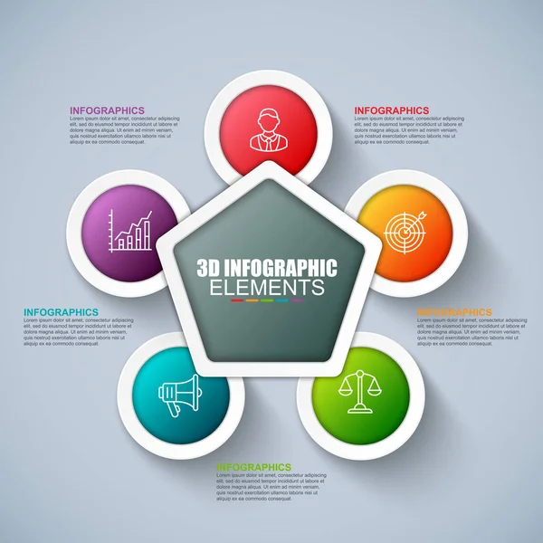 Modello di progettazione infografica aziendale. — Vettoriale Stock