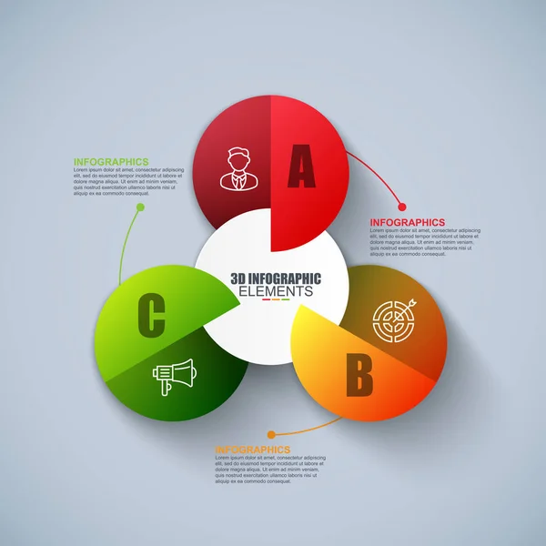 Presentatie business 3d infographics Stockillustratie