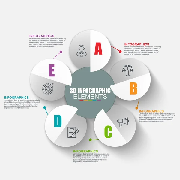 Présentation entreprise infographies 3d — Image vectorielle