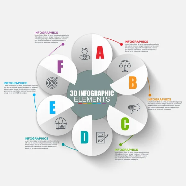 Presentation business 3d infographics — Stock Vector