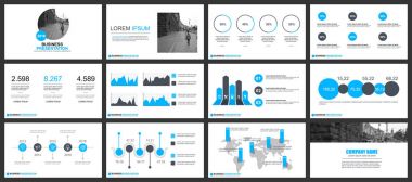 Business presentation slides templates clipart