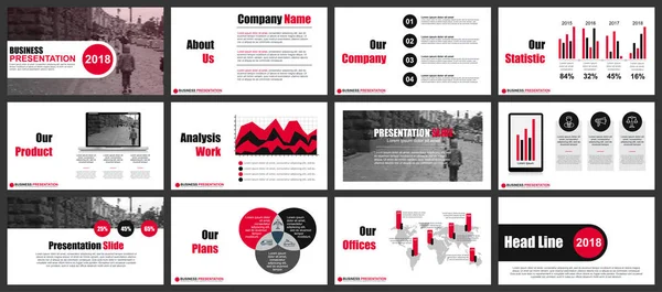 Presentazione aziendale diapositive modelli — Vettoriale Stock