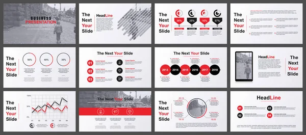 Business presentation slides templates — Stock Vector