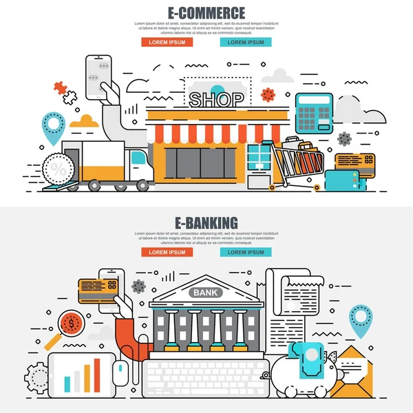 Transparent sprzedaży e-commerce — Wektor stockowy