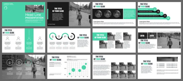 Zakelijke Presentatie Dia Van Sjablonen Uit Infographic Elementen Kan Worden — Stockvector