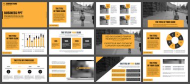 İş sunu şablonları Infographic öğelerden slaytları