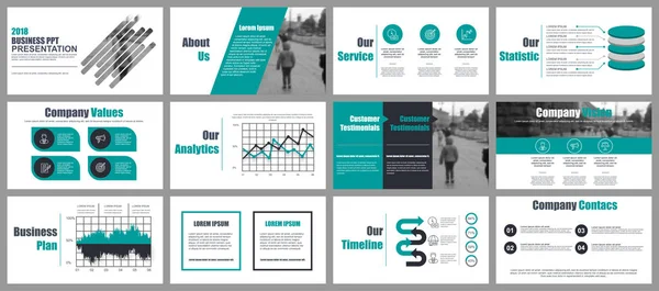 Business Presentation Slides Templates Infographic Elements — Stock Vector