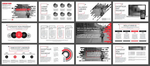 Apresentação Negócios Desliza Modelos Partir Elementos Infográficos —  Vetores de Stock