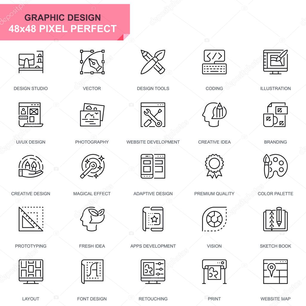 graphic design icon set vector illustration  