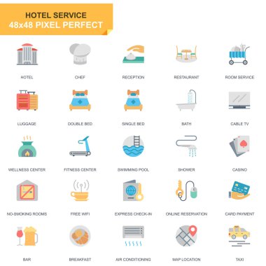 vektör çizim otel Servisi simgesini ayarla  