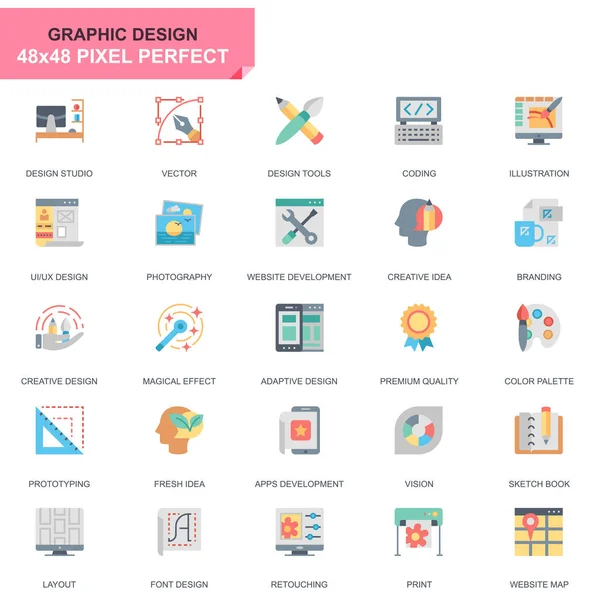 Graphic Design Icon Set Vector Illustration — Stock Vector