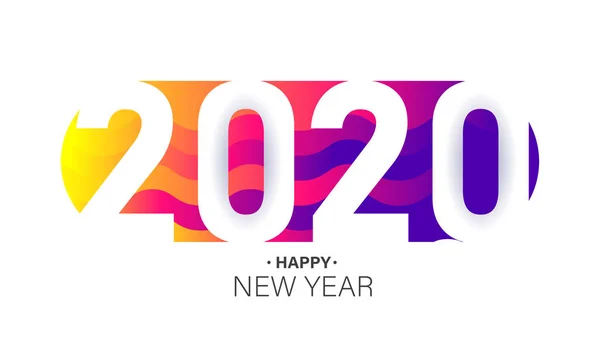 2020 Yeni Yıl insta tarzı afiş şablonu. Broşür tasarım şablonu, kart, pankart 2020. Mutlu bayramlar poster tasarımı. Minimalist Xmas kartpostal düzeni. Vektör illüstrasyonu. — Stok Vektör