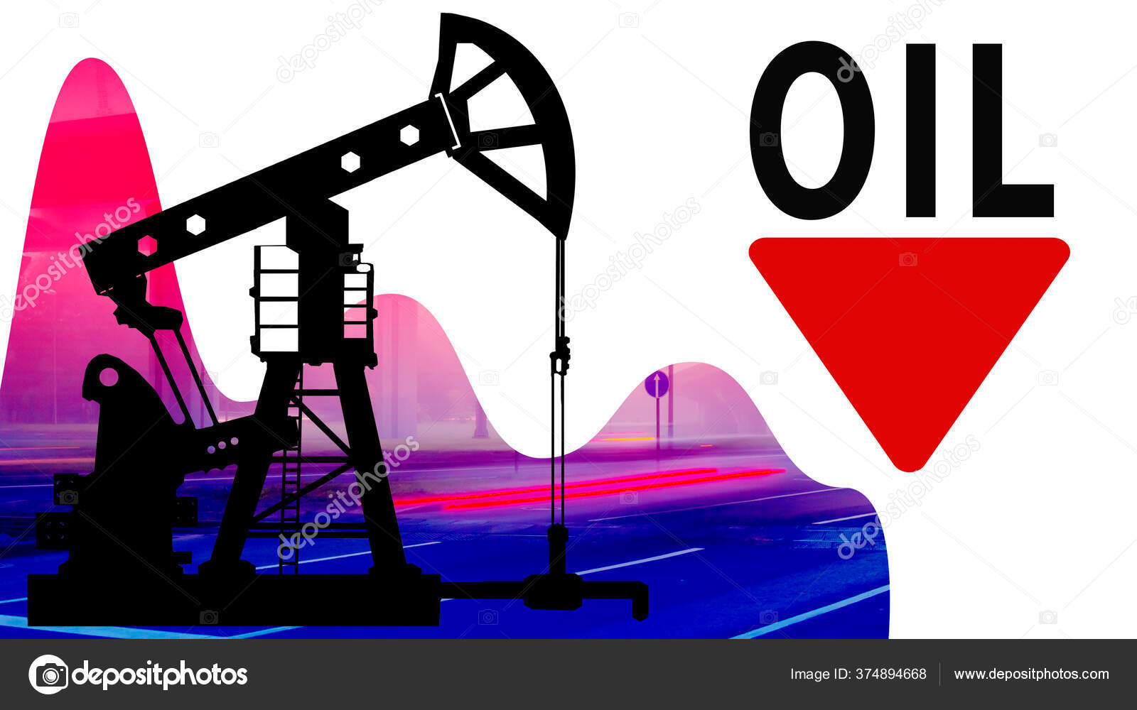 Baisse Des Prix Carburant Concept Chute Des Prix Pétrole ...