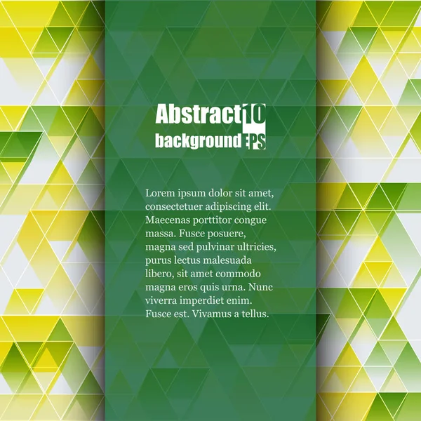 Modello di brochure con sfondo astratto. Eps10 Illustrazione vettoriale — Vettoriale Stock
