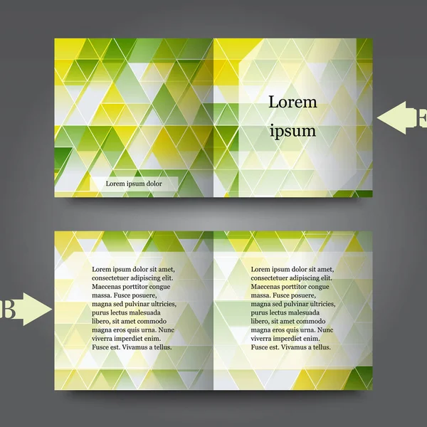 Brochure template with abstract background. Eps10 Vector illustration — Stock Vector