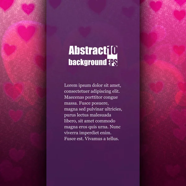 Brožura šablona s láskou pozadím. Eps10 vektorové ilustrace — Stockový vektor