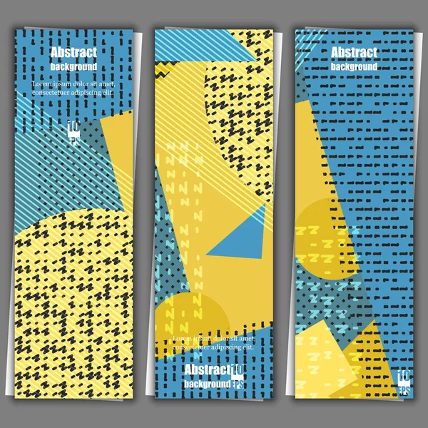 Набор шаблонов баннеров с абстрактным фоном. Векторная иллюстрация Eps10 — стоковый вектор