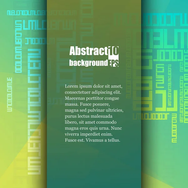 Modello di brochure con sfondo astratto. Eps10 Illustrazione vettoriale — Vettoriale Stock