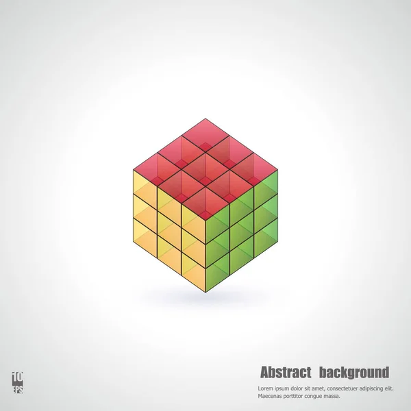 Fondo abstracto con cubos 3d. Eps10 Ilustración vectorial — Vector de stock