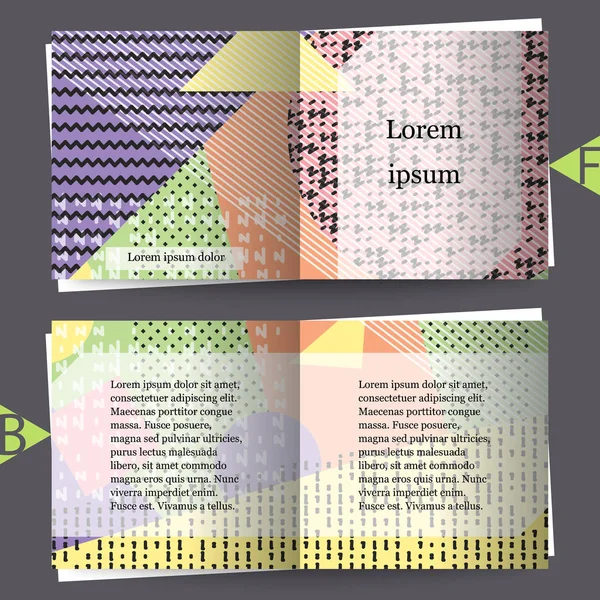 Brochure sjabloon met abstracte achtergrond. Eps10 Vector Illustratie — Stockvector