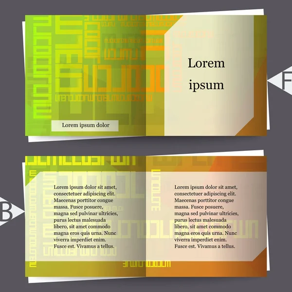 Modèle de brochure avec fond abstrait. Eps10 Illustration vectorielle — Image vectorielle