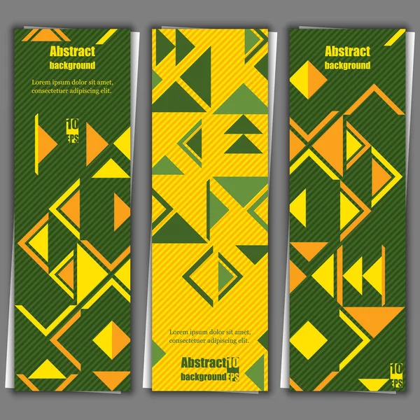 Geometrik etnik desenli arka plan. Arka plan afiş şablonlar kümesi. Eps10 vektör çizim