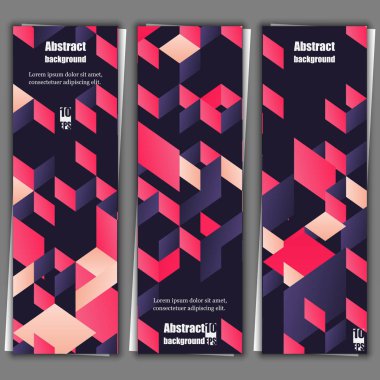 Arka plan afiş şablonlar kümesi. Eps10 vektör çizim