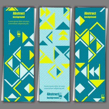 Geometrik etnik desenli arka plan. Arka plan afiş şablonlar kümesi. Eps10 vektör çizim