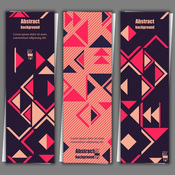 Geometrik etnik desenli arka plan. Arka plan afiş şablonlar kümesi. Eps10 vektör çizim