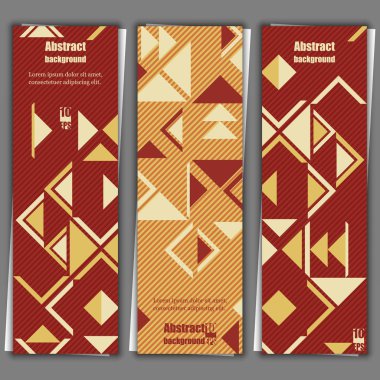 Geometrik etnik desenli arka plan. Arka plan afiş şablonlar kümesi. Eps10 vektör çizim