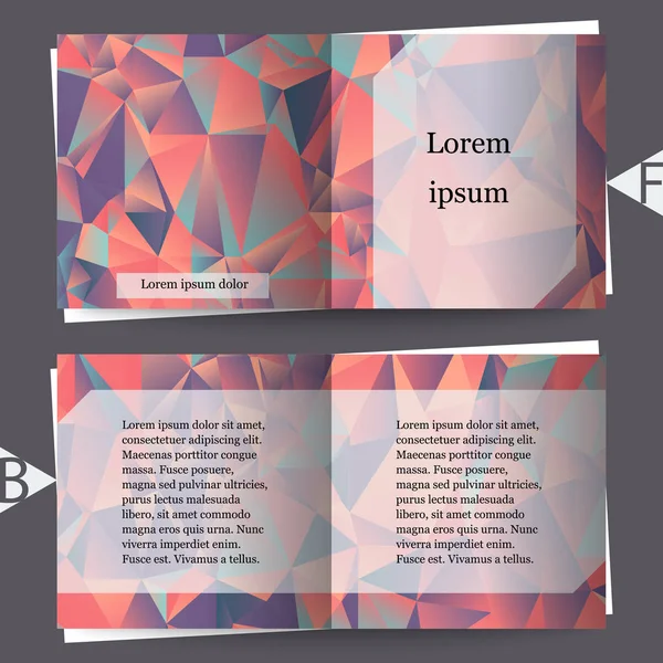 Grafische illustratie met geometrische patroon. Brochure sjabloon met abstracte achtergrond. Eps10 Vector Illustratie — Stockvector