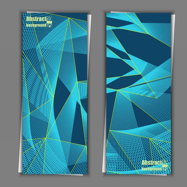 Abstracte achtergrond met geometrische patroon. Set banner sjablonen met abstracte achtergrond. Eps10 Vector Illustratie — Stockvector