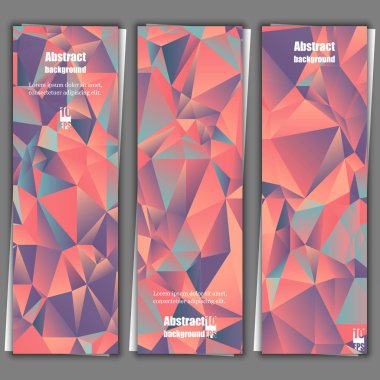 Grafik illüstrasyon. Geometrik desenli arka plan. Arka plan afiş şablonlar kümesi. Eps10 vektör çizim