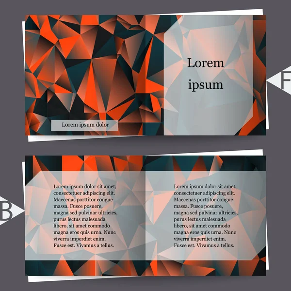 Grafische illustratie met geometrische patroon. Brochure sjabloon met abstracte achtergrond. Eps10 Vector Illustratie — Stockvector