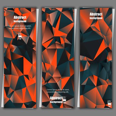 Grafik illüstrasyon. Geometrik desenli arka plan. Arka plan afiş şablonlar kümesi. Eps10 vektör çizim