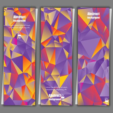 Grafik illüstrasyon. Geometrik desenli arka plan. Arka plan afiş şablonlar kümesi. Eps10 vektör çizim