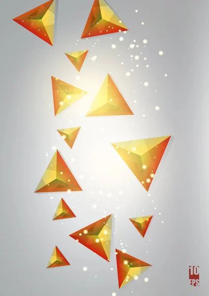 Abstract background with flying triangles. Eps10 Vector illustration — Stock Vector