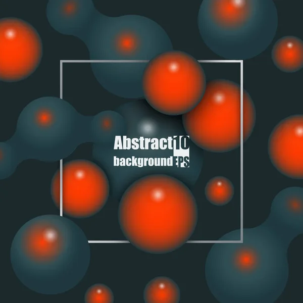 Абстрактный фон с трехмерными молекулами или атомами. Научный элемент дизайна. Векторная иллюстрация Eps10 — стоковый вектор