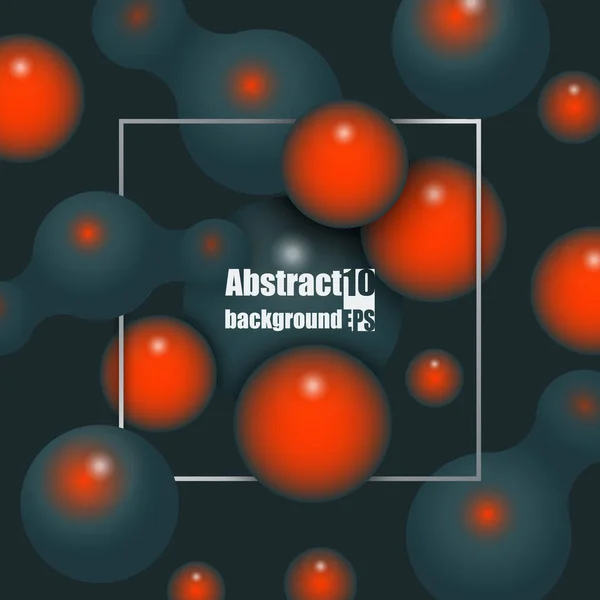 Fundo abstrato com moléculas 3d ou átomos. Elemento científico para o design. Eps10 Ilustração vetorial — Vetor de Stock